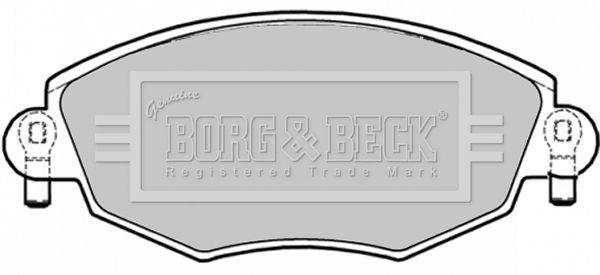 BORG & BECK Комплект тормозных колодок, дисковый тормоз BBP1706